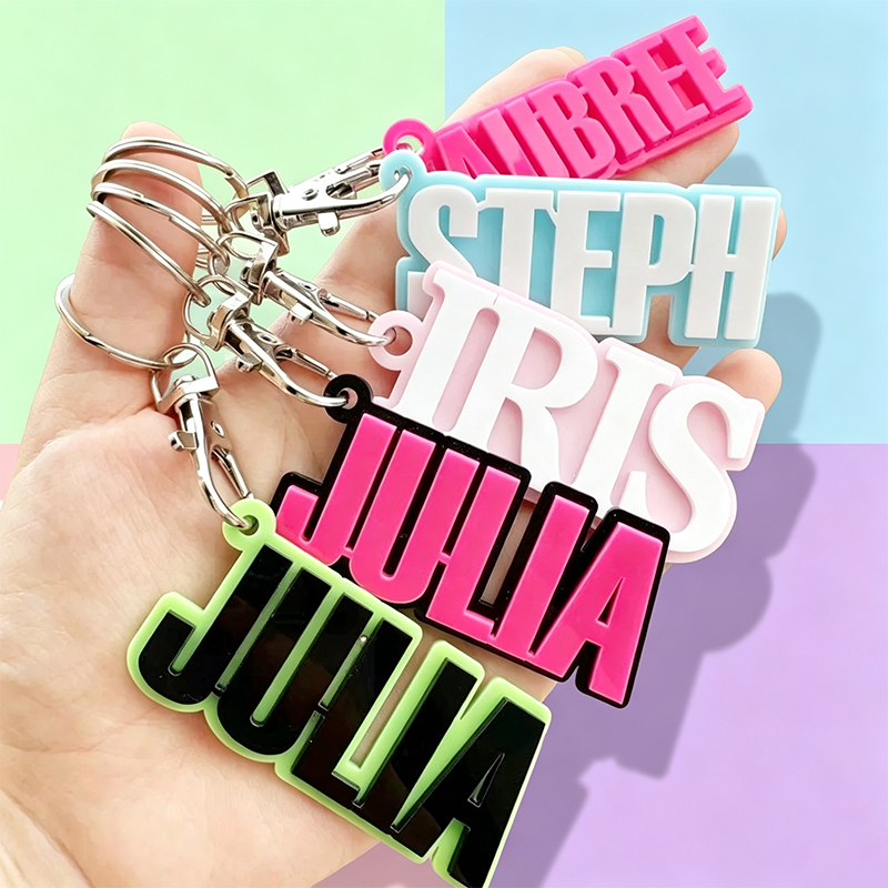 Resin Art Alphabet - Яркий акриловый брелок с именем, изготовленный