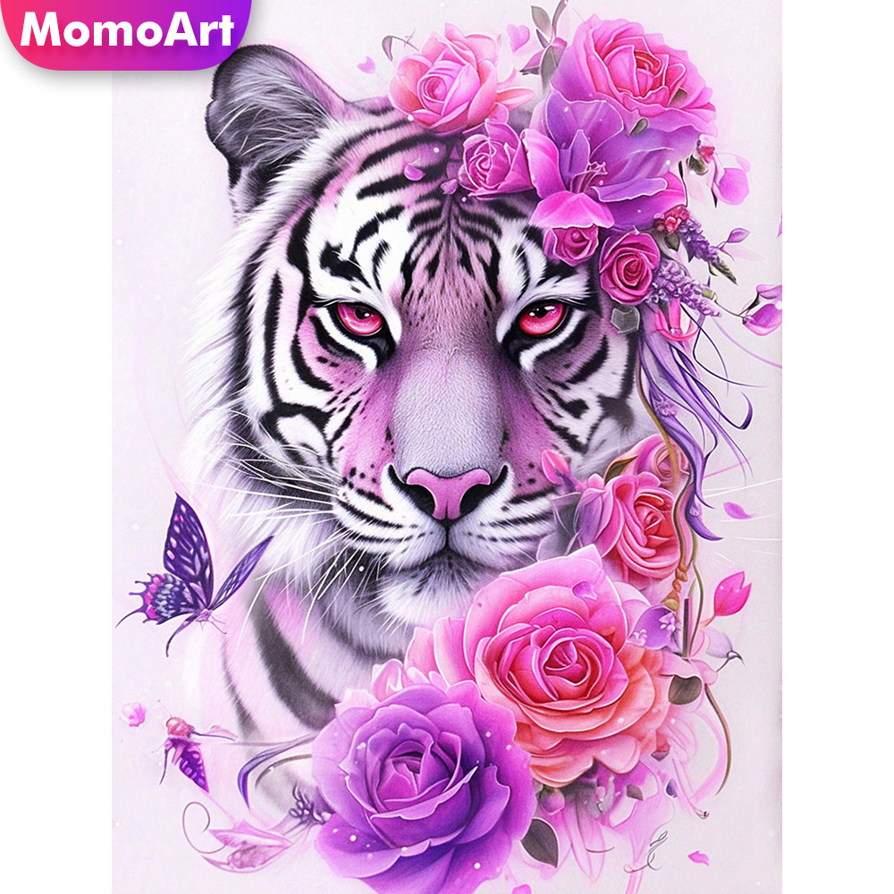 Resin Art Rose - Новинка Momoart: Алмазная вышивка «Тигр» со