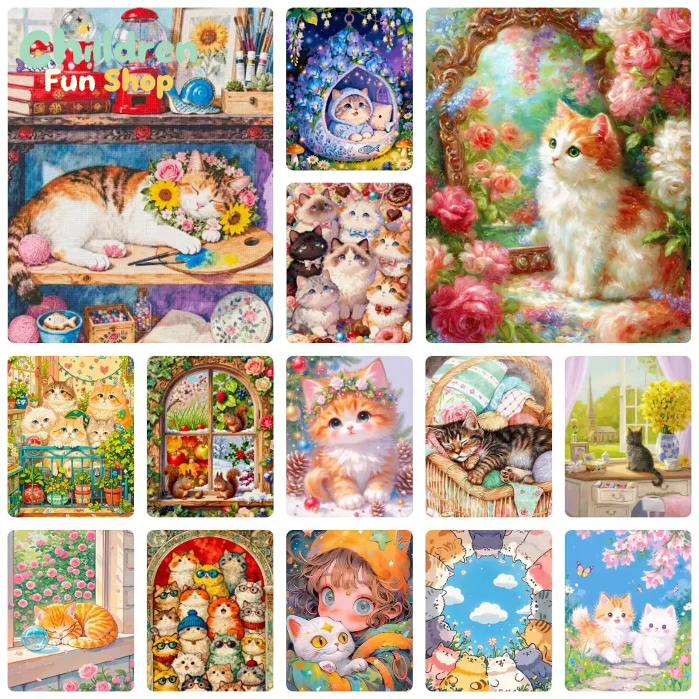 Resin Art Work - Алмазная мозаика с изображением милого пушистого