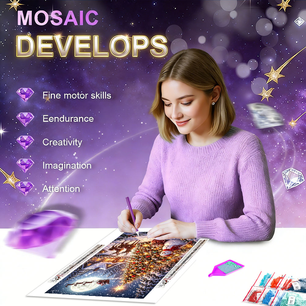 Алмазная мозаика HUACAN «Рожде – обзор и цена Resin Art Wallpaper